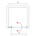 Sprchovacie dvere LLDO1 1000/1900, transp.