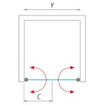 Sprchové dvere TCN2 1200/2000 S/ČS