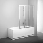 VS3 115 Vaňová zástena skladacia trojdielna white+rain