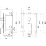 Podomietková batéria s boxom 2 vývody, EDGE