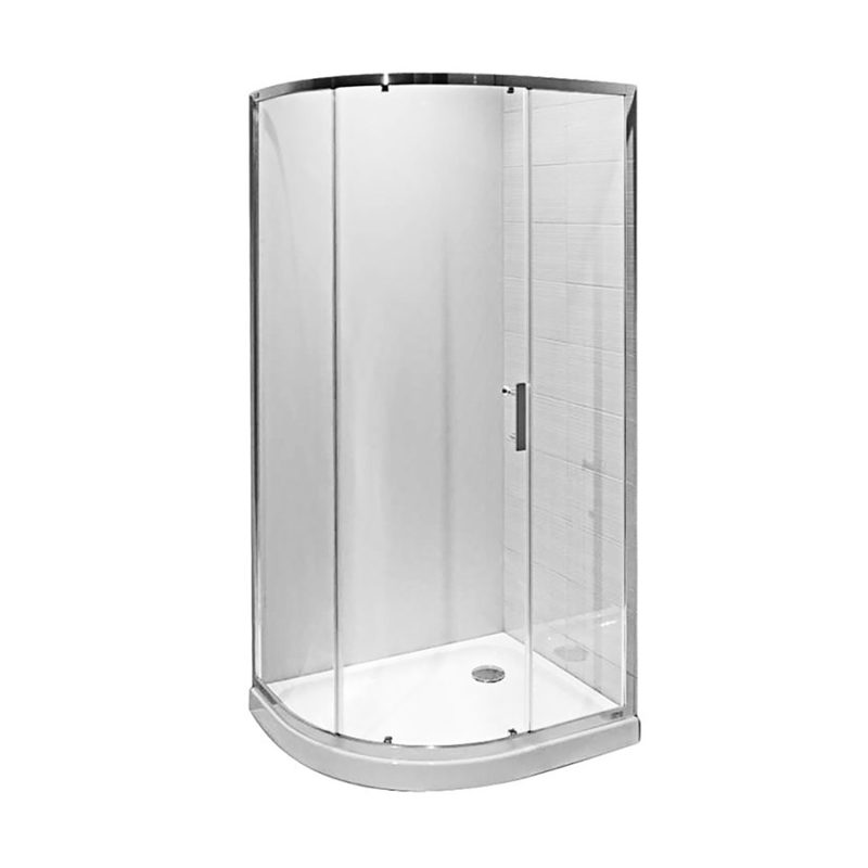 Asymetrický sprchovací kút, strieborný lesklý profil, 6 mm sklo, Tigo, JIKA