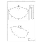 Polkruhový držiak uterákov METALIA 11, chróm