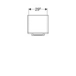 Stredne vysoká skrinka Geberit Selnova Square s 1 dvierkami, láva /Matné