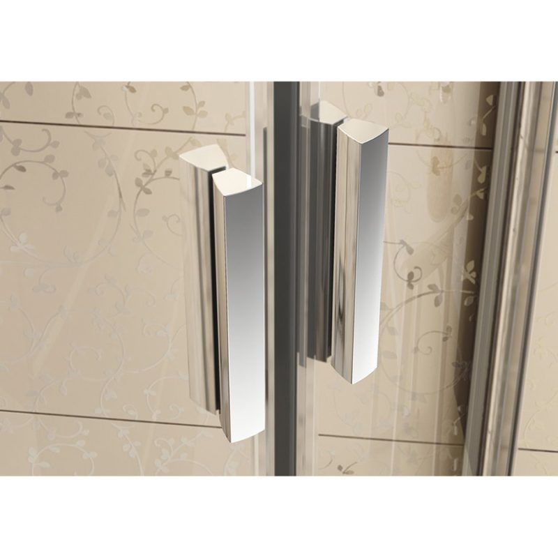 BLCP4-80 SABINA Štvrťkruhový sprchovací kút znížený lesklý hliník + transparent, 3B240C40Z1