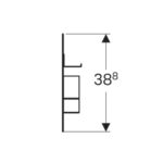 Magnetická tabuľa s úložnými boxmi: biela/matná prášk. farba, láva/matná prášk. farba