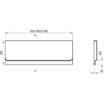 Panel A čelný CHROME 150 white