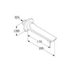 AMEO vaňový výtok DN 20