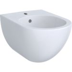 Závesný bidet Geberit Acanto, uzavretý tvar: T=51cm, biela / KeraTect