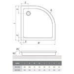 Sprchovacia vanička HAWAII 800x800x150 R 550