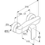 AMEO sprchová batéria jednopáková DN 15