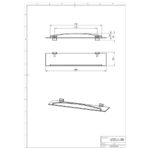 Polička so zábradlím METALIA 12, chróm