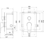Podomietková batéria s boxom 2 vývody, TITANIA Nice
