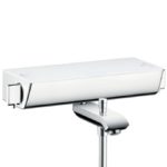 HG Ecostat Select  Termostatická vaňová batéria na stenu s výtokom, biela/chróm