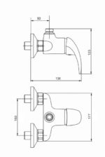 Sprchová batéria bez príslušenstva 150 mm METALIA 55, chróm