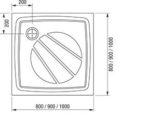 Štvorcová sprchová vanička 900x900 mm, RAVAK Perseus Pro, biela