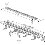 Odtokový žľab Zebra 750 - plast