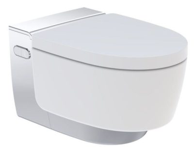 Geberit AquaClean Mera Comfort kompletné závesné WC: S lesklým pochrómovaním