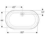Oválna vaňa Geberit Bambini: B=51.5cm, Alpská biela