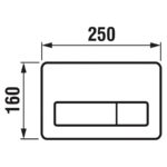 Tlačidlo PL3 Dual Flush, farba lesklý chróm, Modul, JIKA