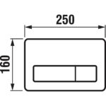 Tlačidlo PL3 Dual Flush, farba lesklý chróm, Modul, JIKA