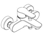 OBJEKTA vaňová a sprchová jednopáková batéria DN 15