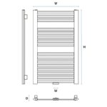 Dizajnový radiátor kúpeľňový ZENITH DR AZ-DR 700 x 600, 333W
