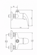 Sprchová batéria bez príslušenstva 100 mm METALIA 55, chróm