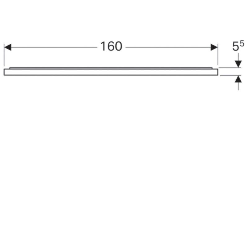Osvetlené zrkadlo Geberit Xeno2 s priamym a nepriamym osvetlením: B=160cm, H=71cm, 500.204.00.1
