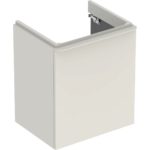 Skrinka Geberit Smyle Square pod umývadlo, s 1 dvierkami, sivá/sivá/matná prášková