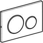 Ovládacie tlačidlo Geberit Sigma20, pre dvojité splach., priskrutk.: brúsené, leštený