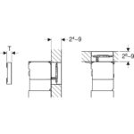 Ovládacie tlačidlo Geberit Omega60, pre dvojité splachovanie, kefovaný chróm