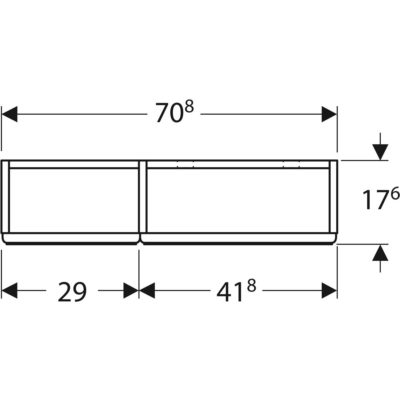 Zrkadlová skrinka Selnova Square s 1 dvierkami a 2 dvierkami, Biela /vysoký lesk, 500.186.01.1
