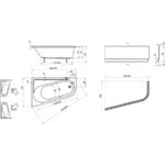 Vaňa CHROME 170x105 L snowwhite