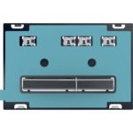 Ovládacie tlačidlo Geberit Sigma50, pre dvojité splach., čierny chróm, biela