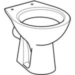 Stojacie WC pre deti Geberit Bambini, s hlbokým splachovaním: T=40.5cm, biela