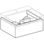Skrinka pod umývadlo Geberit Xeno2, s 1 zásuvkou, biela/vysoký lesk