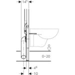 Prvok Geberit Duofix pre závesné WC, 114 cm, s nádržkou Sigma 8 cm