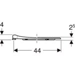 WC sedadlo Geberit Selnova Comfort, bezbar., bez aut. zatvárania, biela