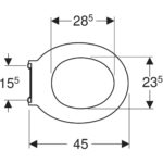 WC sedadlo Geberit Selnova Comfort, bezbar., bez aut. zatvárania, biela