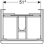 Skrinka Geberit Smyle Square pod umývadlo, s 2 zásuvkami, orech hickory/láva/matná