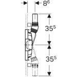 Inštalačný prvok Geberit Duofix pre sprchu, 50 cm, s odtokom v stene
