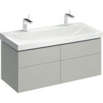 Skrinka pod umývadlo Geberit Xeno2 so šírkou od 120 cm, so 4 zás., Šedo-béžová/Matné