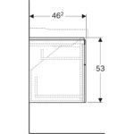 Skrinka pod umývadlo Geberit Xeno2 so šírkou od 120 cm, so 4 zás., Šedo-béžová/Matné