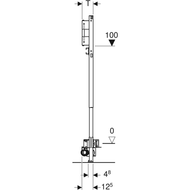 Inštalačný prvok Geberit Duofix pre sprchu, 130 cm, s odtokom v stene, p 111.580.00.1