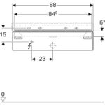 Skrinka pod umývadlo Geberit Xeno2, s 1 zásuvkou, biela/vysoký lesk