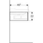 Skrinka pod umývadlo Geberit Xeno2, s 1 zásuvkou, biela/vysoký lesk