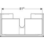 Skrinka pod umývadlo Geberit Xeno2, s 1 zásuvkou, biela/vysoký lesk