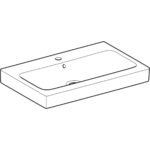 Umývadlo Geberit iCon: B=75cm, T=48.5cm, Otvor pre batériu=V strede, biela / KeraTect