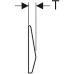 Krycia doska Geberit Twinline, priskrutkovateľná: Brúsené