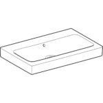 Umývadlo Geberit iCon: B=75cm, T=48.5cm, biela / KeraTect